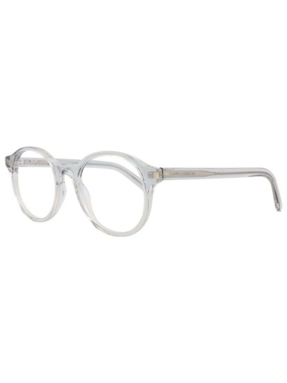 New Saint Laurent Women's Eyeglasses Round Oval Acetate Frame Unisex Grey Grey